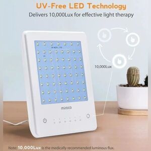 Miroco MI-CL003 UV Free Portable LED Light Therapy Lamp